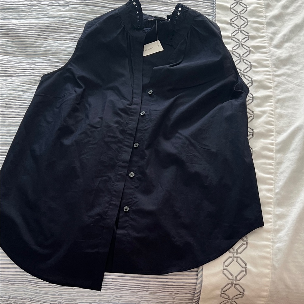Elegant navy blue Sleeveless Top
